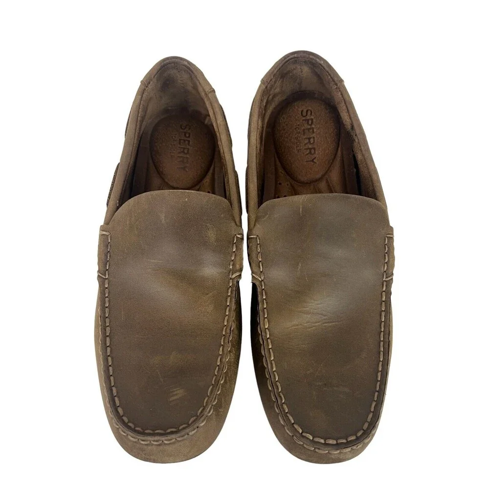 Sperry Top-Sider Men's Brown Leather Driving Moccasin Loafers Shoes Size 10.5